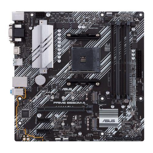 Asus PRIME B550M-A/CSM – Corporate Stable Model, AMD B550, AM4, Micro ATX, 4 DDR4, VGA, DVI, HDMI, PCIe4, 2x M.2