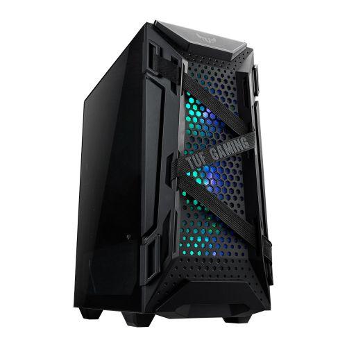 Asus TUF Gaming GT301 Compact Gaming Case w/ Window, ATX, Tempered Glass, 3 x 12cm RGB Fans, RGB Controller, Headphone Hook