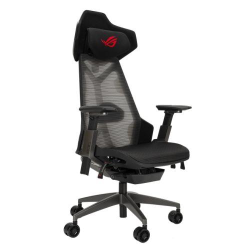 Asus ROG Destrier Ergo Gaming Chair, Cyborg-Inspired Design, Versatile Seat Adjustments, Mobile Gaming Arm Support, Acoustic Panel