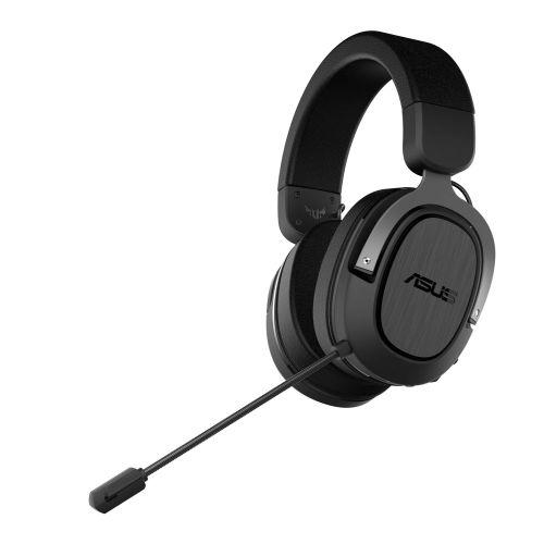 Asus Gaming H3 Wireless Gaming Headset, USB-C (USB-A Adapter), Boom Mic, Surround Sound, Deep Bass, Fast-cooling Ear Cushions, Gun Metal