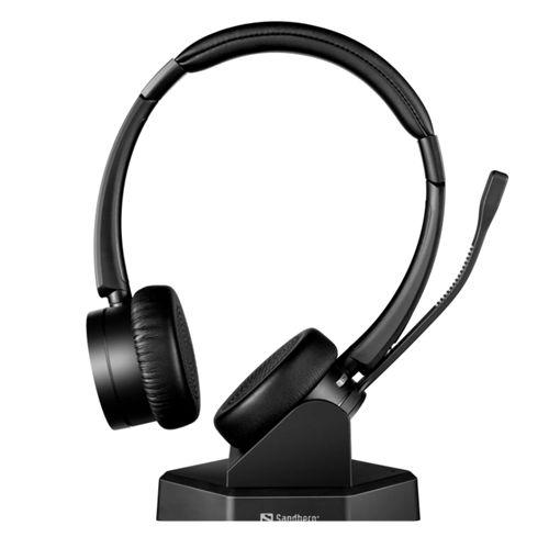 Sandberg Bluetooth Office Headset Pro+, Dual Connection, Charging Dock, Noise-Reducing Mic, Busy Light, 5 Year Warranty