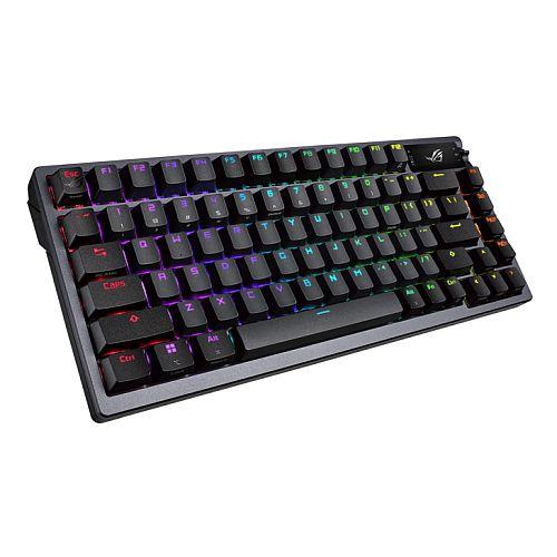 Asus ROG AZOTH Compact 75% Mechanical RGB Gaming Keyboard, Wireless/Btooth/USB, Hot-Swap ROG NX Red Switches, OLED Display, Control Knob, Mac Support