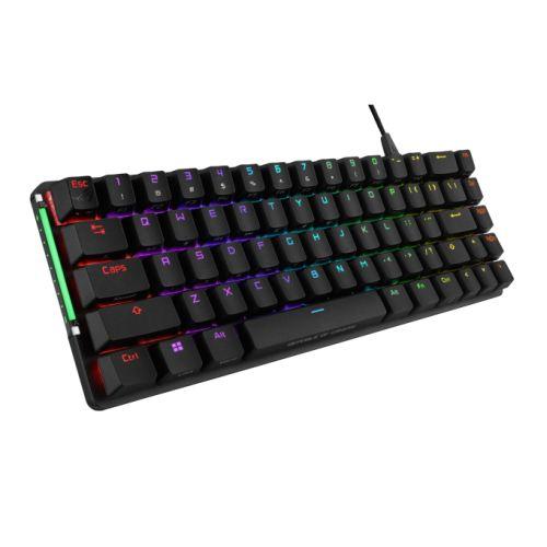 Asus ROG FALCHION ACE Compact 65% Mechanical RGB Gaming Keyboard, Wired (Dual USB-C), ROG NX Red Switches, Per-key RGB Lighting, Touch Panel