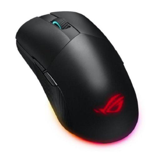 Asus ROG Pugio II Wired/Wireless/Bluetooth Optical Gaming Mouse, 100 – 16000 DPI, Omron Switches, Ambidextrous, RGB Lighting