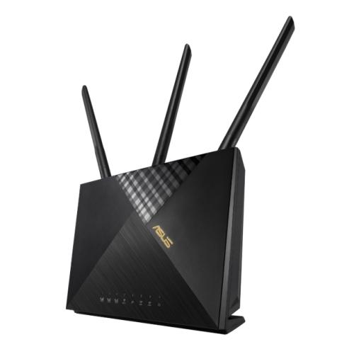 Asus (4G-AX56) Cat.6 300Mbps Dual Band AX1800 4G LTE Router, Wi-Fi 6, Captive Portal, AiProtection, 4 LAN, SIM Slot