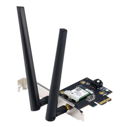 Asus (PCE-AXE5400) AXE5400 Wi-Fi 6E Tri-Band PCI Express Adapter, Bluetooth 5.2, OFDMA & MU-MIMO