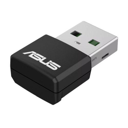 Asus (USB-AX55 NANO) AX1800 Dual Band WiFi 6 USB Adapter, OFDMA, MU-MIMO, WPA3 Security