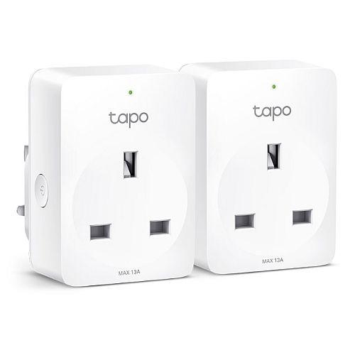 TP-LINK (TAPO P110 2-Pack) Mini Smart Wi-Fi Socket, Remote Access, Scheduling, Away Mode, Voice Control, Energy Monitoring