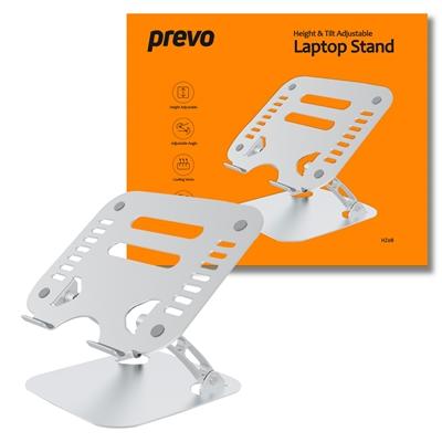 Prevo Aluminium Alloy Laptop Stand, Fit Devices from 11 to 17 Inches, Non-Slip Silicone, Height and Angle Adjustable