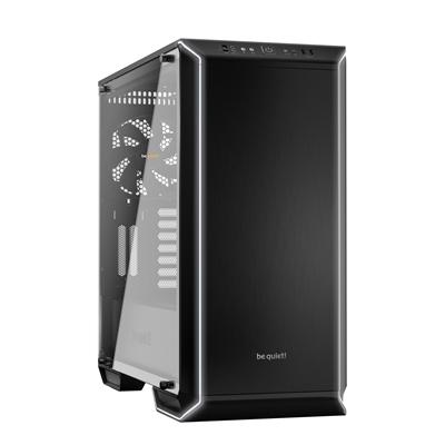 be quiet! Dark Base 700 Case, Black, Mid Tower, 2 x USB 3.2 Gen 1 Type-A / 1 x USB 3.2 Gen 2 Type-C, Tempered Glass Side WIndow Panel, External RGB LED Lighting, 2 x Silent Wings 3 140mm Black PWM Fans Included
