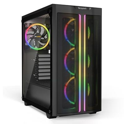 be quiet! Pure Base 500 FX Case, Black, Mid Tower, 1 x USB 3.2 Gen 1 Type-A / 1 x USB 3.2 Gen 2 Type-C, Tempered Glass Side Window Panels, 4 x Light Wings Addressable RGB PWM Fans Included, ARGB LED Lighting Front Mesh Panel