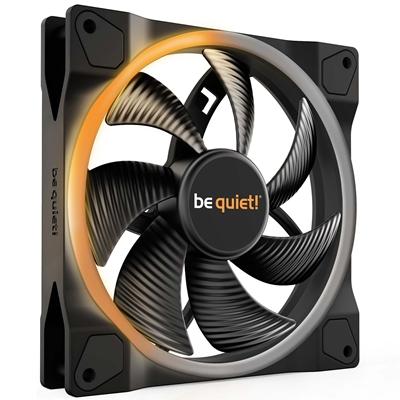 be quiet! Light Wings PWM Addressable RGB Fan, 140mm, 1500RPM, 4-Pin PWM Fan & 3-Pin ARGB Connectors, Black Frame, Black Blades, ARGB Lighting on Front & Rear