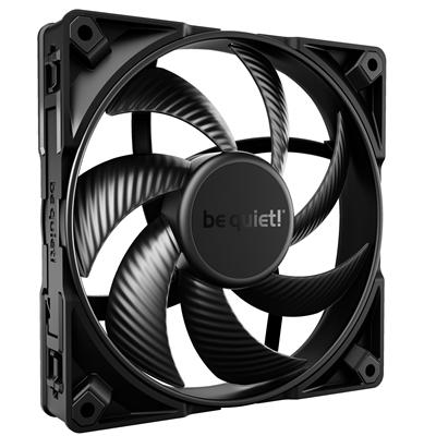 be quiet! Silent Wings Pro 4 PWM Black Fan, 140mm, 2400RPM, 4-Pin PWM Fan Connector, Black Frame, Black Blades, Optimized Fan Blades for the Highest Performance for Radiators & Heat Sinks, 3 Mounting Options, 3 Speed Switch