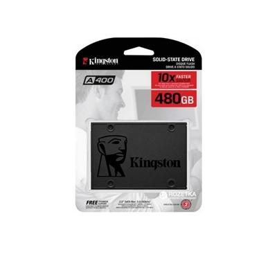 Kingston SSDNow A400 480GB, SATA III, Read 500MB/s, Write 450MB/s, 3 Year Warranty