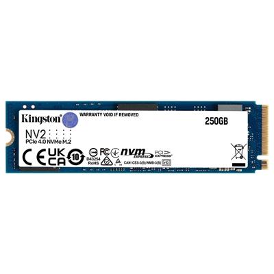 Kingston NV2 (SNV2S/250G) 250GB NVMe M.2 Interface, PCIe 4.0, 2280 SSD, Read 3000 MB/s, Write 1300 MB/s, 3 Year Warranty