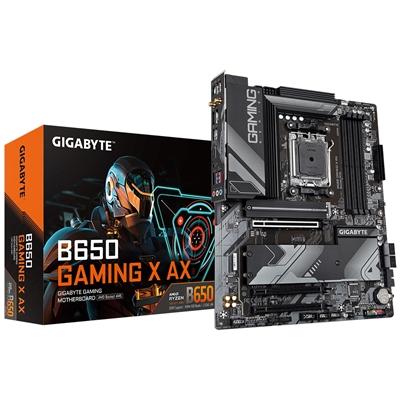 Gigabyte B650 GAMING X AX V2 AMD AM5 Socket Motherboard, ATX, 4x DDR5 Slots, 3x M.2 Sockets, 2x USB-C Port, Fitted I/O Shield, 2.5GbE LAN, Wi-Fi 6E, 1x DisplayPort / 1x HDMI Port