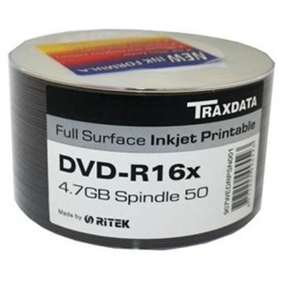 Ritek Traxdata DVD-R 16X 50Pk Boxed Printable
