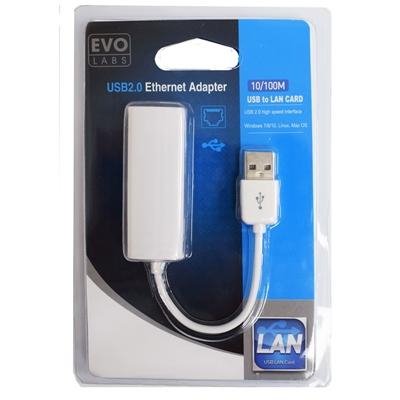 Evo Labs 10/100 USB 2.0 to Ethernet Adapter