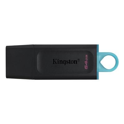 Kingston DataTraveler Exodia 64GB USB 3.2 Black with Cyan loop USB Flash Drive