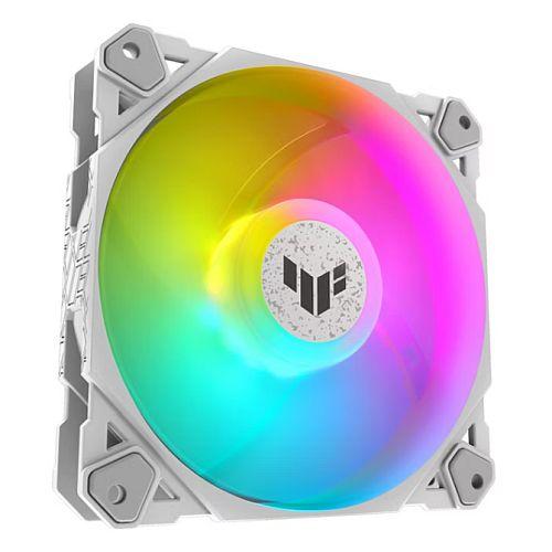 Asus TUF Gaming TF120 ARGB 12cm PWM Case Fan, Fluid Dynamic Bearing, Double-layer LED Array, Up to 1900 RPM, White Edition