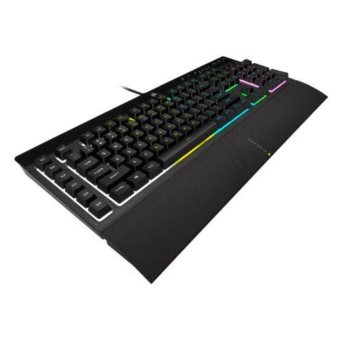 Corsair K55 RGB PRO Membrane Gaming Keyboard, USB, 5-Zone RGB, 12-Key Rollover, Anti-Ghosting, 6 Macros, IP42