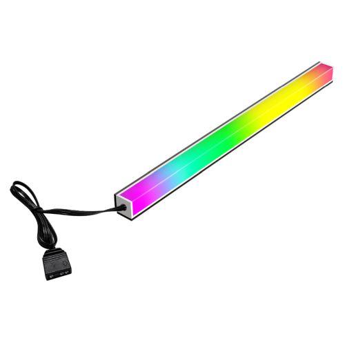 GameMax Viper AR-30 Double Side Magnetic Rainbow ARGB LED Strip, 300mm, Aluminium, 3-Pin ARGB, 500mm Cable