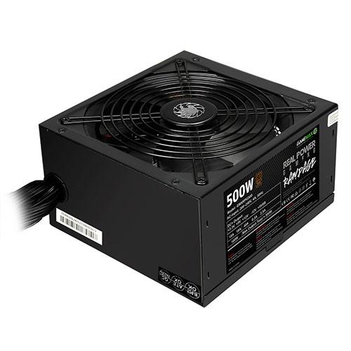 GameMax 500W RPG Rampage PSU, Fully Wired, Silent Fan, 80+ Bronze, Flat Black Cables, Power Lead Not Included