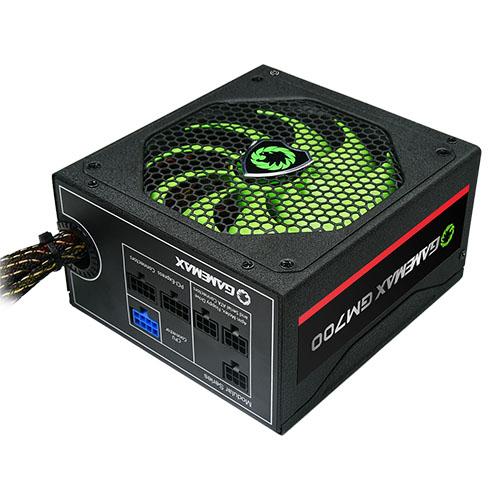 GameMax 700W GM700 PSU, Semi-Modular, 14cm Silent Fan, 80+ Bronze, Black Mesh Cables, Power Lead Not Included