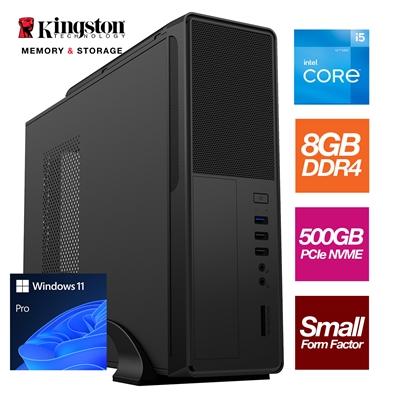 Small Form Factor – Intel i5 12400 6 Core 12 Threads 2.50GHz (4.40GHz Boost), 8GB Kingston RAM, 500GB Kingston NVMe M.2,DVDRW Optical, with Windows 11 Pro Installed – Small Foot Print for Home or Office Use – Pre-Built PC