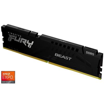 Kingston FURY Beast KF560C36BBE-16 16GB System Memory, 6000MT/s, DDR5, CL40, DIMM, Black, AMD EXPO Certified