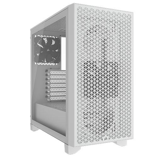 Corsair 3000D Airflow Gaming Case w/ Glass Window, ATX, 2x SP120 Fans, GPU Cooling, 4-Slot GPU Support, High-Airflow Front, White