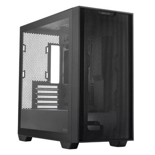 Asus A21 Gaming Case w/ Glass Window, Micro ATX, Mesh Front, 380mm GPU & 360mm Radiator Support, Black