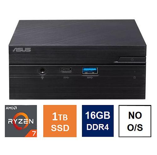 Spire Mini PC, Asus PN51-S1 Case, Ryzen 7 5700U, 16GB 3200MHz, 1TB SSD, HDMI, DP, USB-C, 2.5G LAN, Wi-Fi6, VESA Mountable, No Operating System