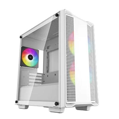 DeepCool CC360 ARGB WH, White, Mini Tower Chassis w/ Tempered Glass Window, 3x 120mm ARGB Fans, USB 3.0, mATX/mITX