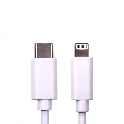 TARGET NLMOB-C-LT-2M Data Cable, USB 2.0 Type-C (M) to Apple Lightning (M), 2m, White, MFI Certified, 9V 2.2A Charging Power, White PVC Jacket, OEM Polybag Packaging
