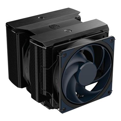 CoolerMaster, Master Air MA824 Stealth CPU Air Cooler, 8 Heat Pipes, Dual Mobius 120/130 mm Fans, Nickel-Plated Copper Base, AMD Ryzen AM5/AM4, Intel LGA 1700/1200