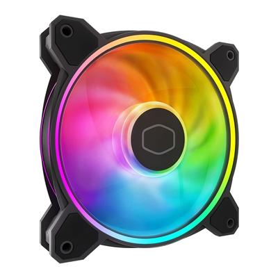 Cooler Master MasterFan 120mm MF120 Halo2, 7 Blade, PWM, Addressable ...