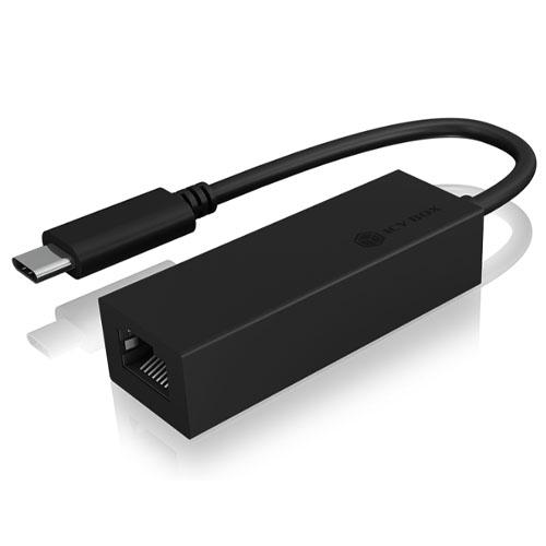 Icy Box USB-C To Gigabit Ethernet Adapter, USB 3.0 Type-C, Windows/Mac/Chrome Compatible