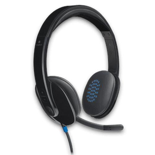 Logitech H540 USB Headset with Noise-Cancelling Mic and On Ear Controls