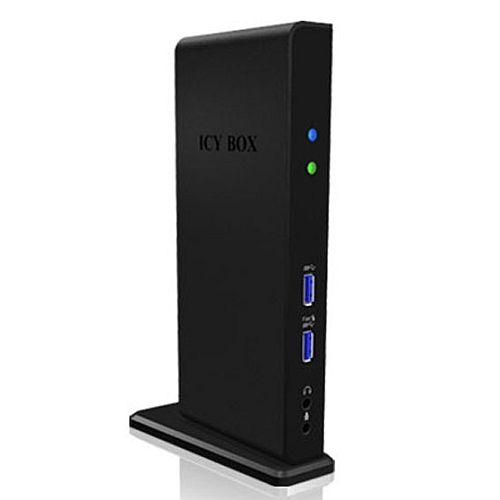 Icy Box (IB-DK2241AC) USB-A 11-in-1 Docking Station – 6x USB-A, DVI, HDMI, RJ45, 3.5mm Jack, 1x USB-A Charging