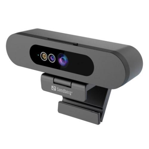 Sandberg Face-ID USB FHD Webcam 2, 2MP, Noise Reducing Mic, Face Recognition, Auto Light Correction, Privacy Switch, 5 Year Warranty