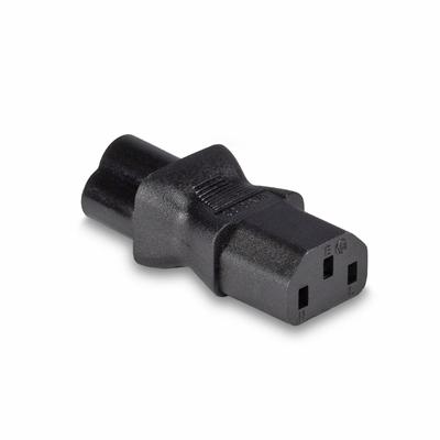 LINDY 30450 IEC C6 Cloverleaf Socket To IEC C13 3 Pin Plug Adapter, Black