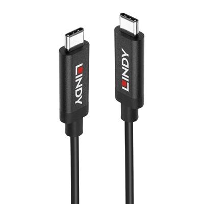 LINDY 43348 3m USB 3.2 Gen 2 C/C Active Cable, Data transfer rates up to 10Gbps, Supports video resolutions up to UHD 8K 7680×4320@60Hz including 4K 4096×2160@120Hz, 2 year warranty
