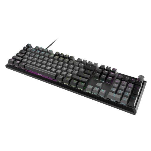 Corsair K70 CORE RGB Mechanical Gaming Keyboard, USB, Red Linear Switches, Sound Dampening, Rotary Dial, Grey Keycaps