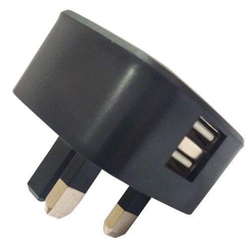 Vido Dual USB-A Wall Plug Charger, 2x USB-A, UK Plug, 2.1A, Fast Charge