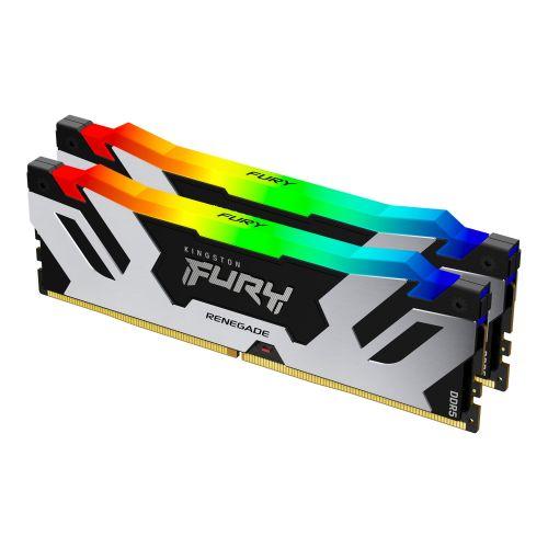 Kingston FURY Renegade RGB KF564C32RSAK2-64 64GB (32GB x2) DDR5 6400MT/s Silver/Black DIMM