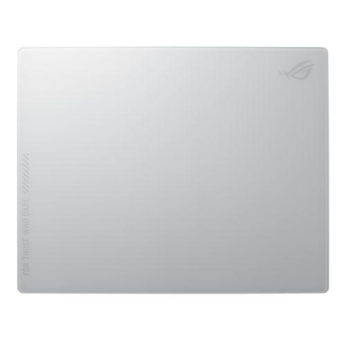 Asus ROG MOONSTONE ACE L Tempered Glass Mouse Pad, Anti-slip Silicone Base, 500 x 400 x 4 mm, White