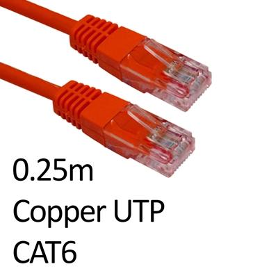 RJ45 (M) to RJ45 (M) CAT6 0.25m Red OEM Moulded Boot Copper UTP Network Cable