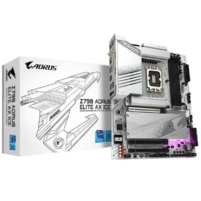 Gigabyte Z790 AORUS ELITE AX ICE, Intel Z790, S 1700, DDR5, PCIe 5.0, 4x M.2, 2.5GbE, WiFi 6E/BT5.3, ATX Motherboard