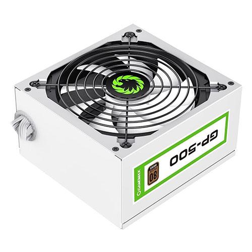 GameMax GP-500 500W 80 Plus Bronze Certified Power Supply Unit with Ultra Silent 140mm White Fan, High Efficiency, and Reliable Performance for Gaming and Office PCs